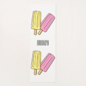 Ice pop cartoon illustratie yogamat (Achterkant)