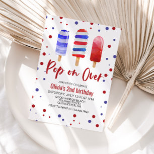 Ice Pop Pop over de Rode Witte Dag Kaart
