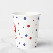 Ice Poppen hebben 1 Rode Blauw op de eerste verjaa Papieren Bekers (Links)