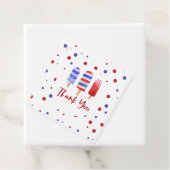 Ice Poppen One Rood Wit Blauw Dank u Bedankjes Labels (In situ)