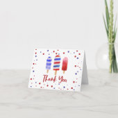 Ice Poppen One Rood Wit Blauw Dank u Bedankkaart (Voorkant)