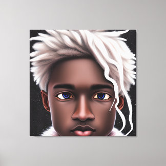 Ice Prince Melanin Black Boy Magic Bruh Winter Bro Canvas Afdruk