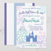 Ice Princess 4e verjaardag | Sjabloon Kaart (Voorkant / Achterkant)