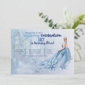 Ice Princess Invitation de fête d'anniversaire (Debout devant)