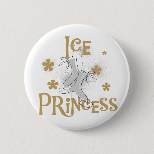 Ice Princess Tshirts en Gifts Ronde Button 5,7 Cm (Voorkant)