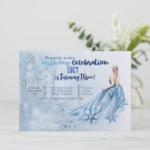 Ice Princess verjaardagsfeestje uitnodigen Kaart (Staand voorkant)