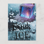 Ice protest typography briefkaart (Voorkant)