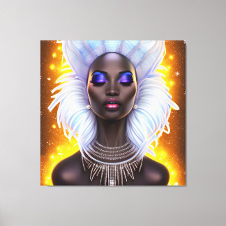 Ice Queen Melanin Women Black Girl Magic Sista Canvas Afdruk