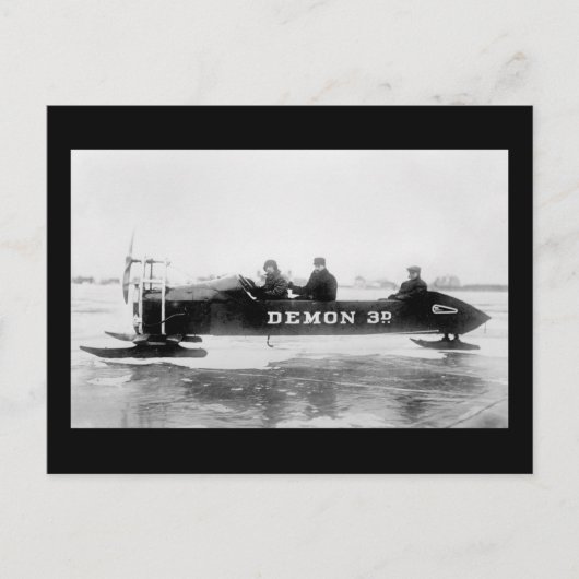 Ice Racing, Duluth, jaren 1910 Briefkaart (Voorkant)