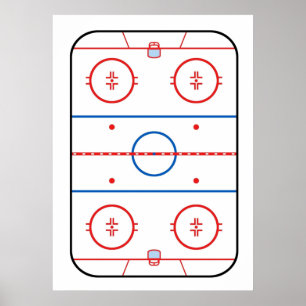 Ice Rink Diagram Hockey Game Companion Poster