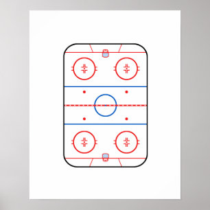 Ice Rink Diagram Hockey Game Companion Poster