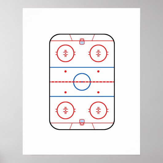 Ice Rink Diagram Hockey Game Companion Poster (Voorkant)