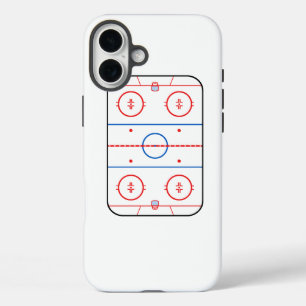 Ice Rink Diagram Hockey Game Grafisch iPhone 16 Plus Hoesje