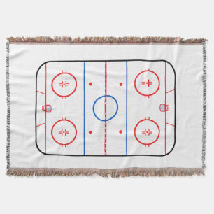 Ice Rink Diagram Hockey Game Grafisch Deken
