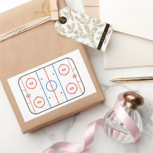 Ice Rink Diagram Hockey Game Grafisch Rechthoekige Sticker