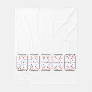 Ice Rink Diagram Hockey Game Style Fleece Deken