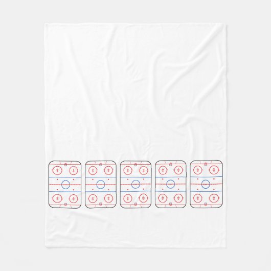Ice Rink Diagram Hockey Game Style Fleece Deken (Voorkant)