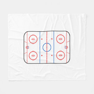 Ice Rink Diagram Hockey Game Style Fleece Deken