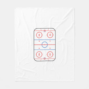 Ice Rink Diagram Hockey Game Style Fleece Deken