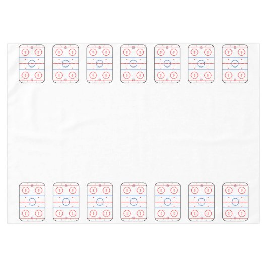 Ice Rink Diagram Hockey Game Style Tafelkleed (Voorkant (Horizontaal))
