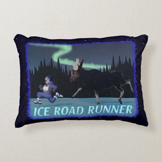 Ice Road Runner Decoratief Kussen (Voorkant)