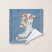 Ice schaats Bouquet Bad Handdoek (Wasdoekje)