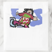 Ice schaats Dance Rechthoekige Sticker (Tas)