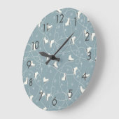 Ice-schaats en sneeuwvlokken grote klok (Hoek)