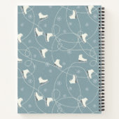 Ice Schaats en Snowflake Pattern Notitieboek (Achterkant)