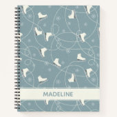 Ice Schaats en Snowflake Pattern Notitieboek (Voorkant)