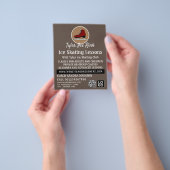 Ice Schaats Logo, schaatsles Adverteren Flyer (Hand)