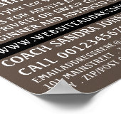 Ice Schaats Logo, schaatsles Adverteren Poster (Hoek)