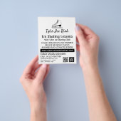 Ice Schaats ontwerp, schaatsles Adverteren Flyer (Hand)