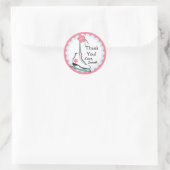 Ice Schaats Ronde Sticker (Tas)