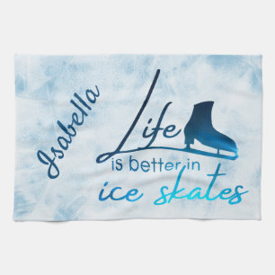 Ice Schaats Towel gradiënt blauw schaats beter Theedoek