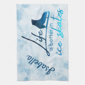 Ice Schaats Towel gradiënt blauw schaats beter Theedoek (Verticaal)