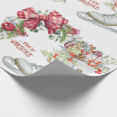 Ice Schaats Vakantiedraaier Cadeaupapier (Hoek)