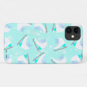 Ice Schaatsen Pattern Blue Cute Figuur Skater's Case-Mate iPhone Case (Achterkant (horizontaal))