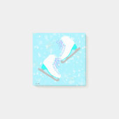 Ice Schaatsen Pattern Cute Blue Figuur Skating Post-it® Notes (Voorkant)