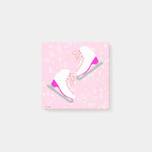 Ice Schaatsen Pattern Cute Pink Figuur Skating Post-it® Notes
