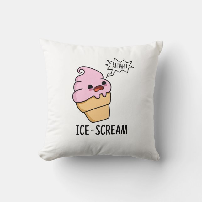 Ice-Scream Funny Ice Cream Cone Pun Kussen (Voorkant)