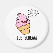 Ice-Scream Funny Ice Cream Cone Pun Magneet (Voorkant)