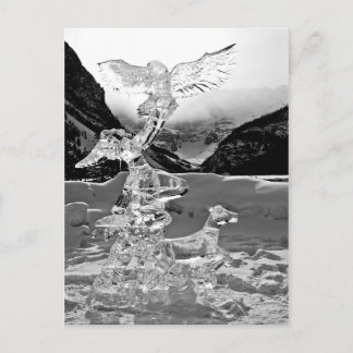 Ice sculpture in Lake Louise, Alberta, Canada Briefkaart