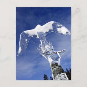 Ice sculpture in Lake Louise, Alberta, Canada Briefkaart