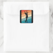 ICE-SKAART Cijfer Cadeau Vierkante Sticker (Tas)