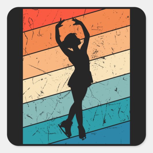 ICE-SKAART Cijfer Cadeau Vierkante Sticker (Voorkant)