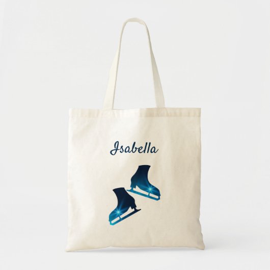 Ice skate canvas tas afbeelding schaats blauwe ste (Voorkant)