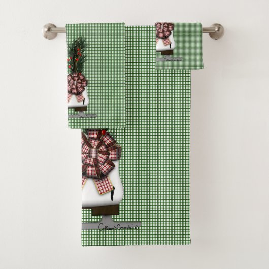 Ice Skate Christmas Decoration with Tartan Bow (En situation)