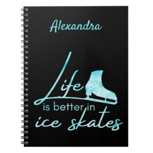 Ice skate notebook leven beter schaats ingevroren notitieboek