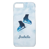 Ice skate phone case figuren blauwe schaatsen (Achterkant)